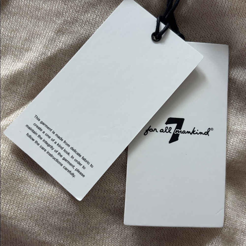NEW 7 FOR ALL MANKIND - 100% Cashmere Mock Neck Top - Picture 8 of 9